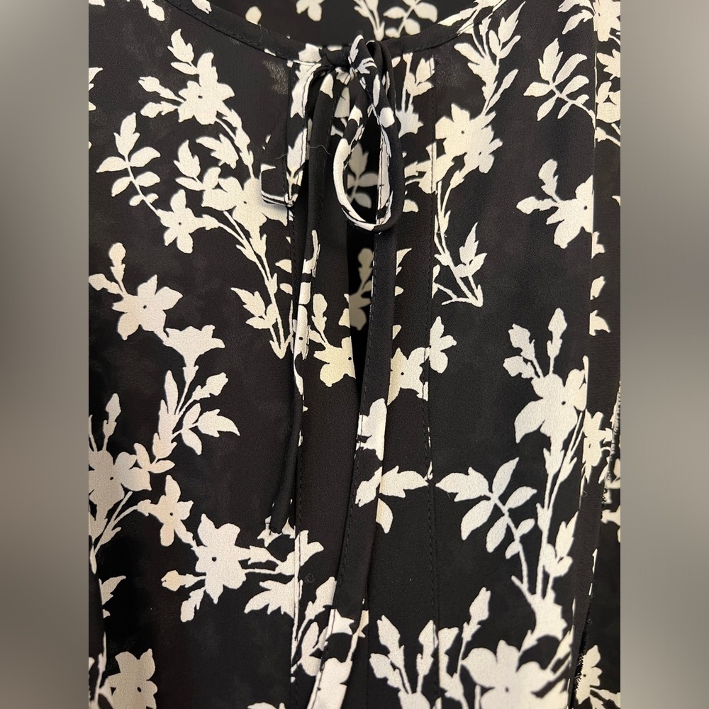 Karl Lagerfeld Black and White Long Sleeve Blouse Size XL - Picture 6 of 13